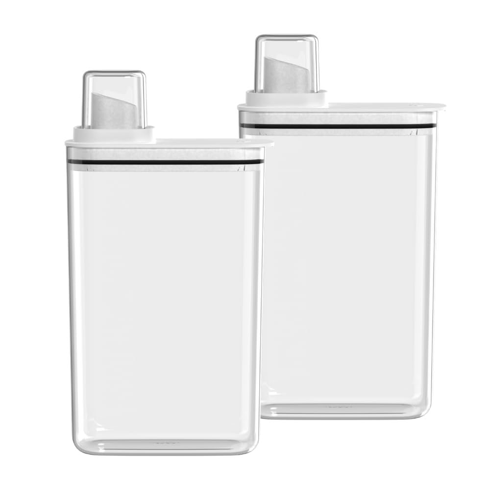 " Kit 2 Dispenser para Sabão Flow 2,3 Litros Porta Sabão e Amaciante Praticidade