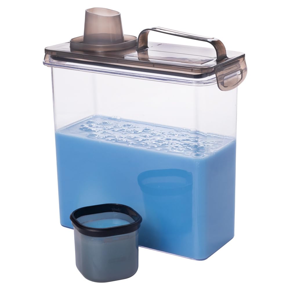 Dispenser Hermético 3L Plasútil Trava Mais com Dosador, Alça e 2 Travas – Para Sabão