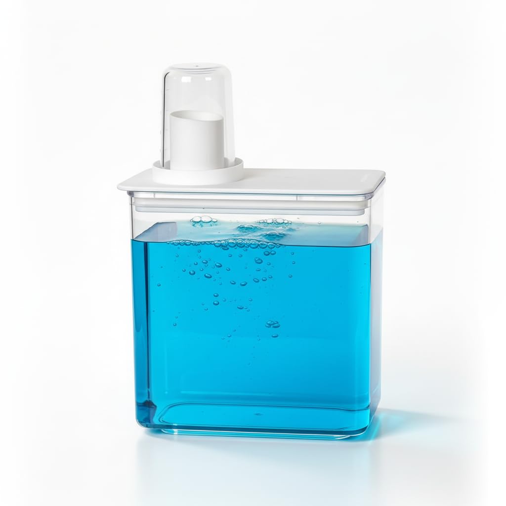 Dispenser 1,3L Branco - Organizador de Cozinha e Lavanderia, Recipiente para Sabão