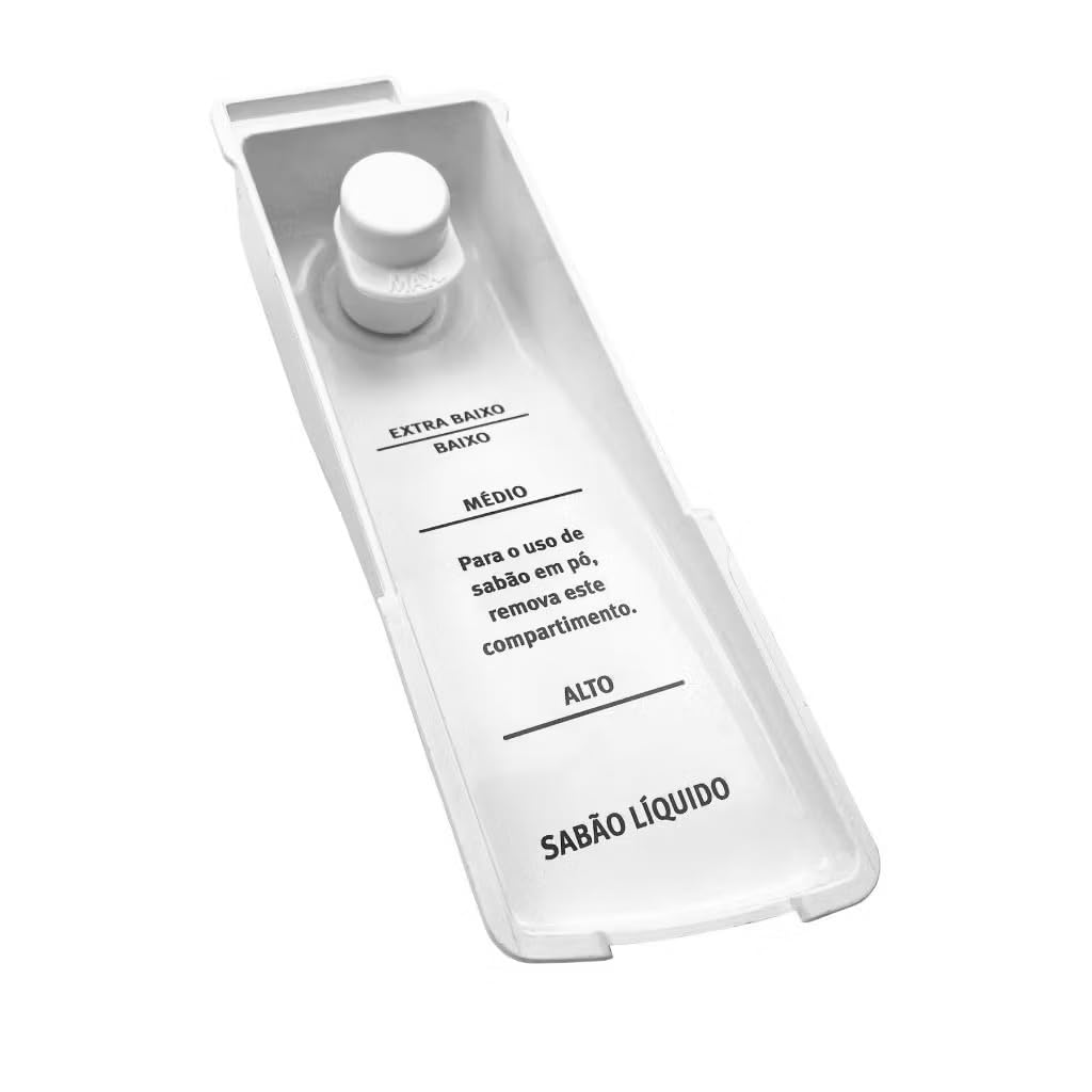 Dispenser de Sabão Líquido para Lavadoras, Branco, 16,5 x 5,5 x 3 cm