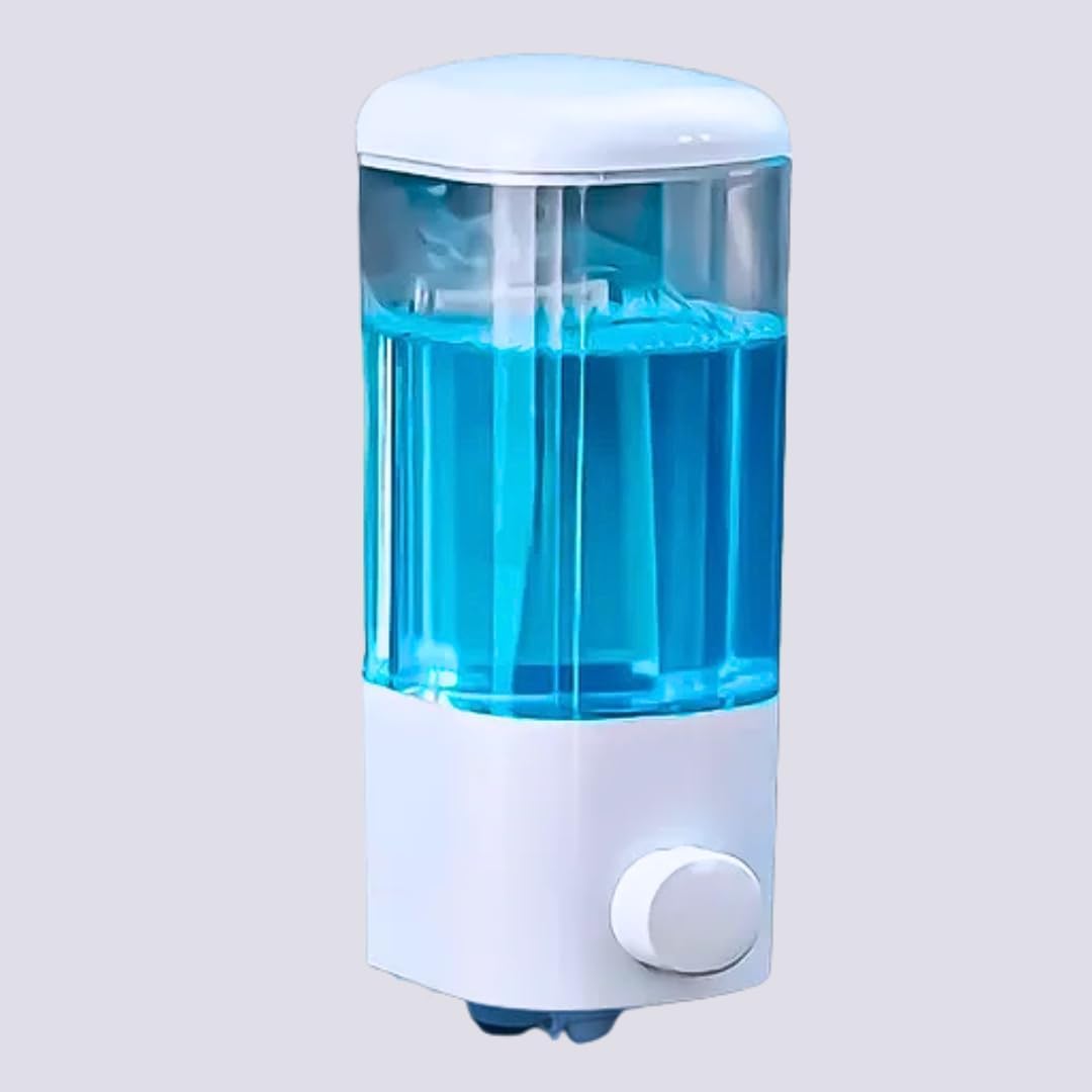 Dispenser de Sabão Líquido para Parede, ABS Transparente, 320ml, 27x5,5x6 cm