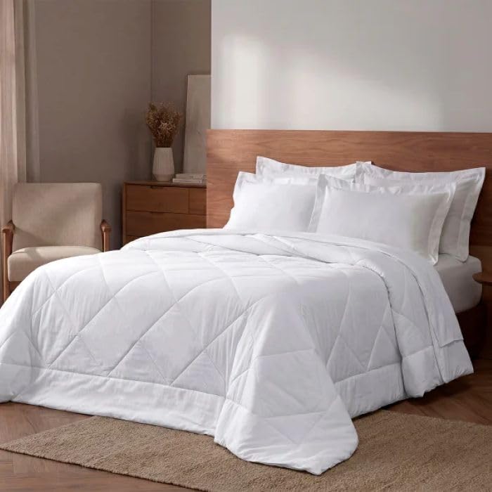 Appel Home Edredom Casal Charme Sono Leve Branco 100% Poliéster | 100% Poliéster, Toque