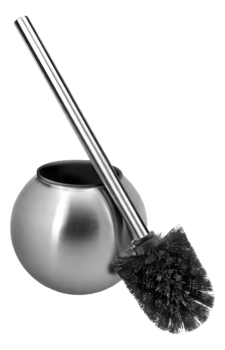 Escova Sanitária com Suporte Inox Vassourinha Limpeza Vaso Banheiro