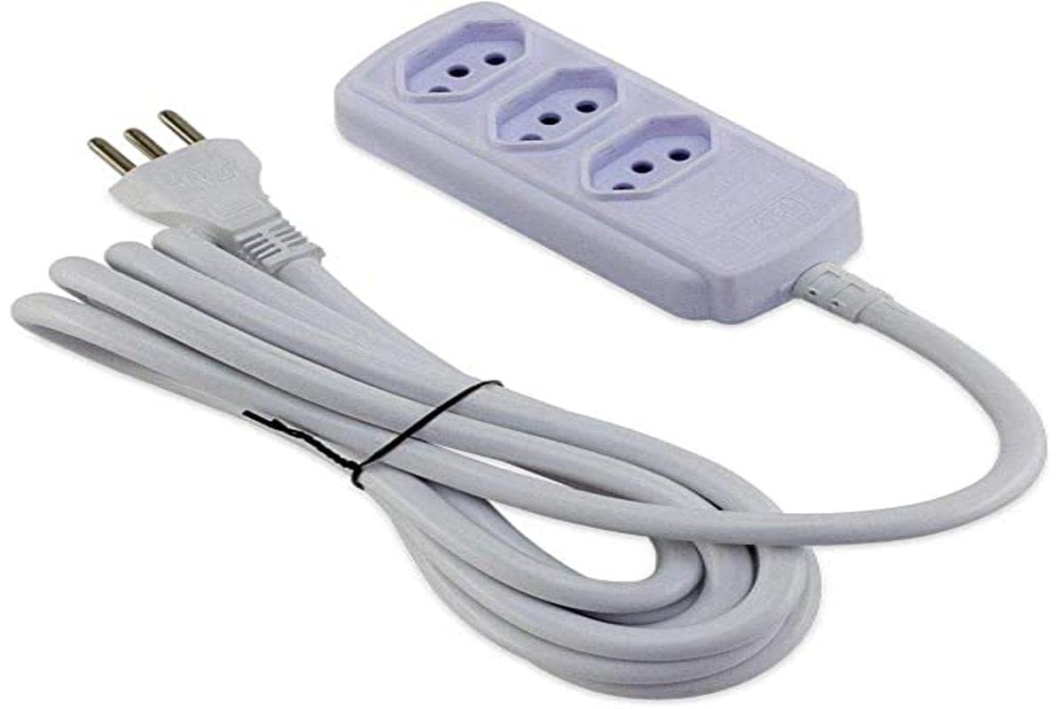 Extensao 3 Tomadas Tripolar 20A 5M Branco