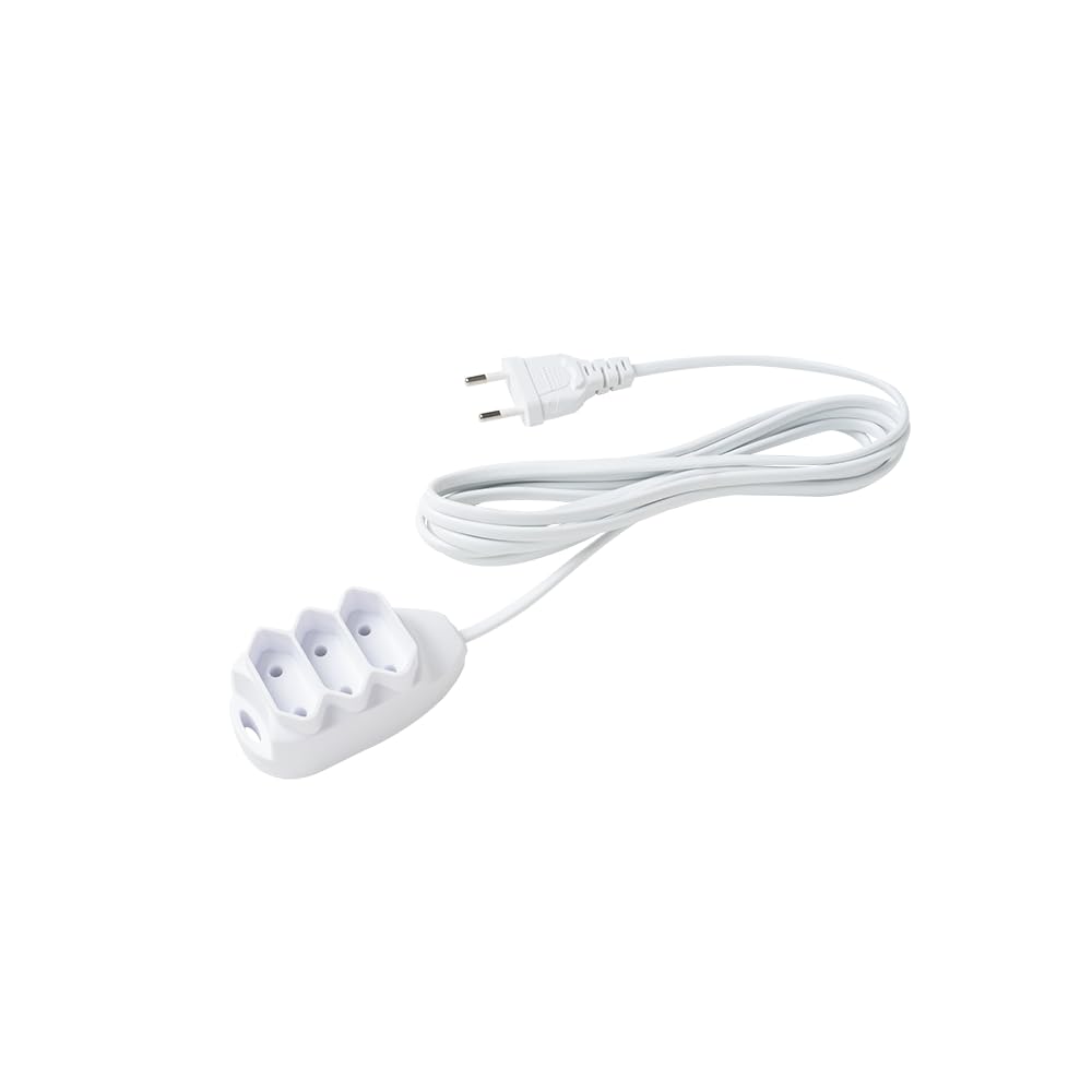 Extensão Elétrica 3 Tomadas 2 Pinos 10a 5m EXT 2005 Branco Intelbras
