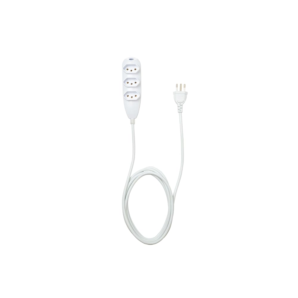 Extensão Elétrica 3 Tomadas 3 Pinos 10A 3m EXT 3003 Branco Intelbras