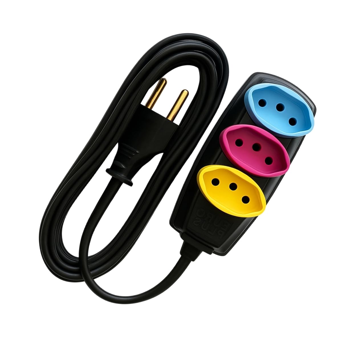 Extensão Elétrica 3 Tomadas 5m Bivolt 10A Cabo Flexivel Ideal Para Casa Escritório