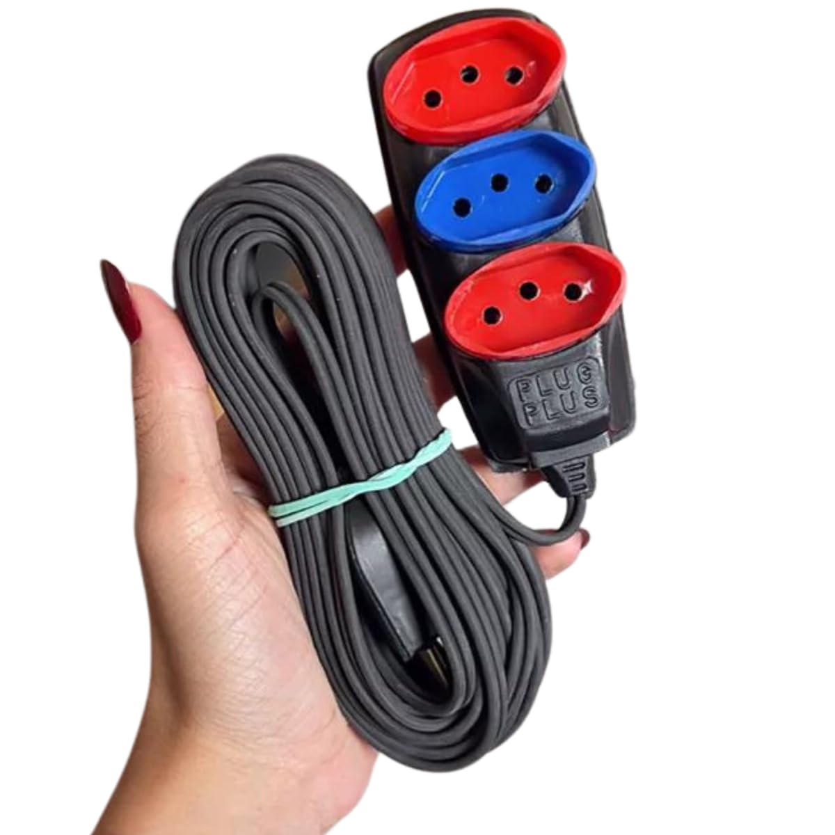 Extensão Eletrica 5 Metros 03 Tomadas 10A Bivolt 127V/220V Padrão NBR