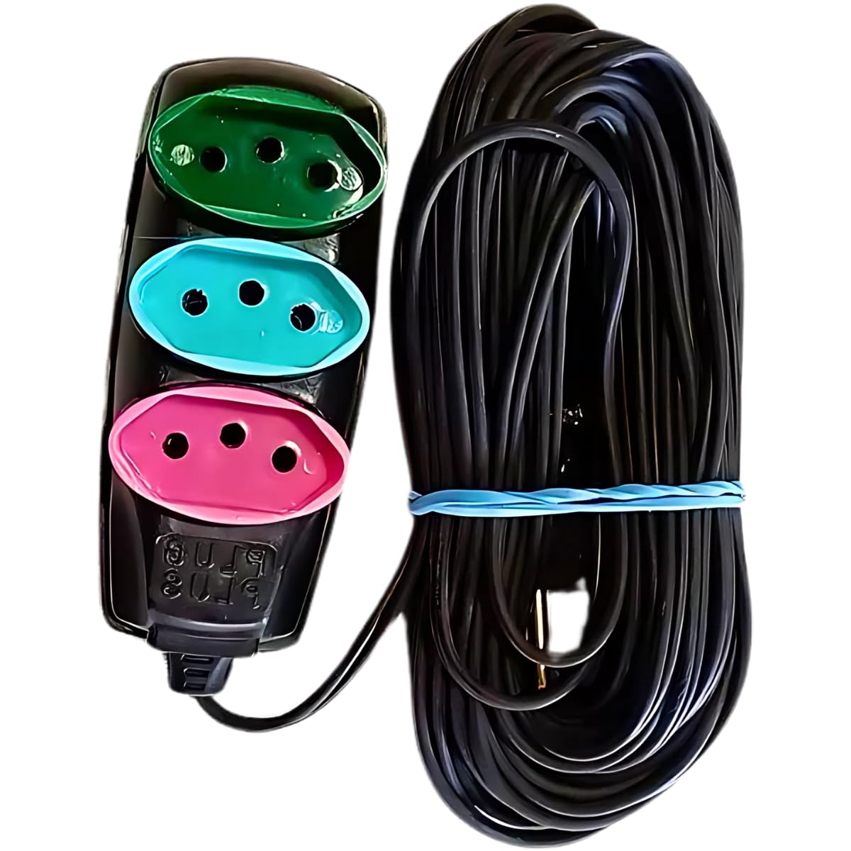 Extensão Eletrica 10 Metros 03 Tomadas Pino Fino 10A Bivolt 127V/220V Padrão NBR