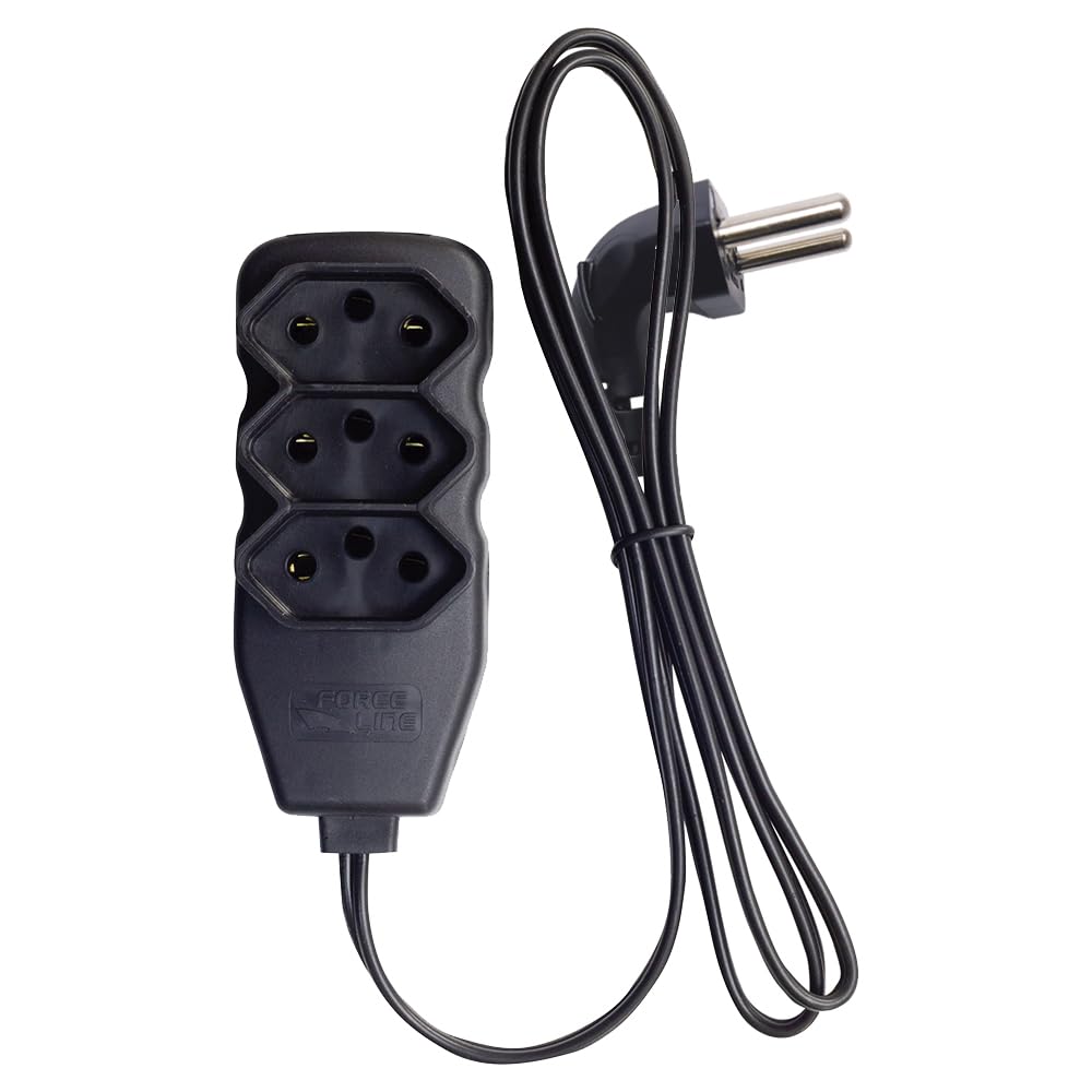 Extensão 3 Tomadas Slim Trip PT 1,0m Plug 90° Flowpack