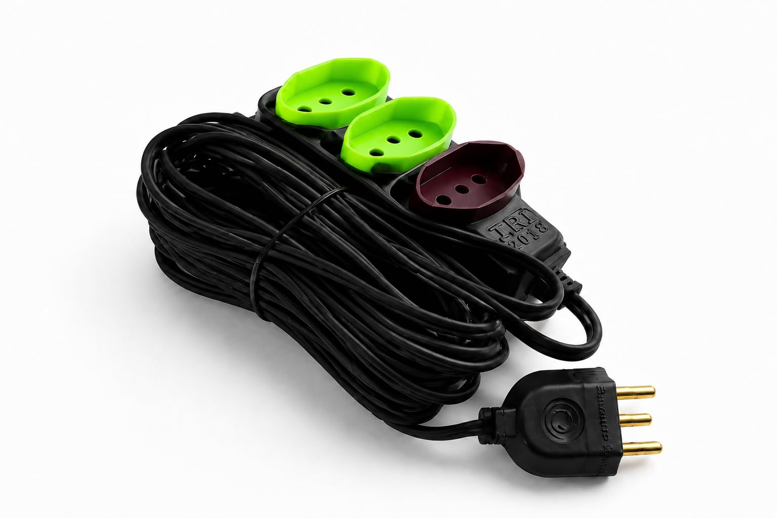 Extensão Elétrica 5 Metros com 3 Tomadas 10A Bivolt 127V/220V Padrão NBR 14136 – Cabo
