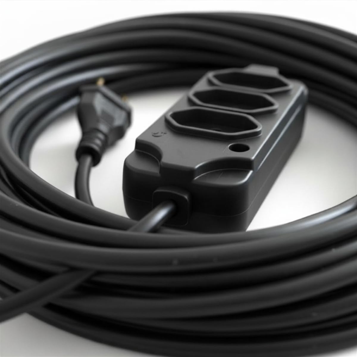 Extensão Eletrica 05 Metros 03 Tomadas 20A e 10A Bivolt 127V/220V Cabo 2.0mm Reforçado