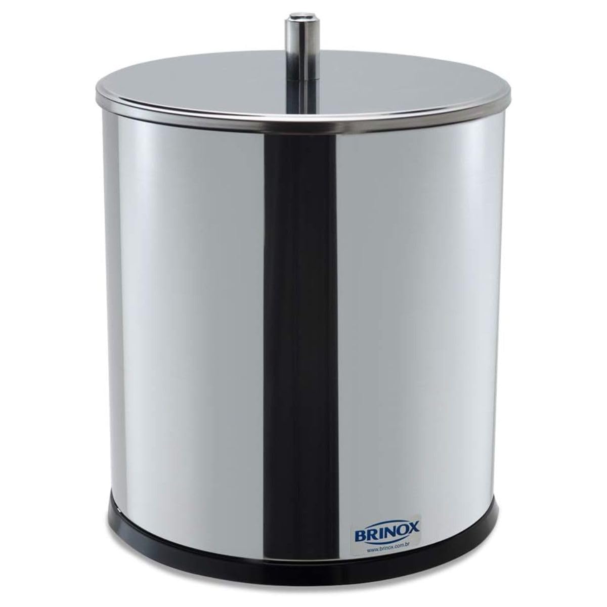 Brinox - Lixeira Inox com Tampa 5,4 Litros Decorline 18,5x23Cm - Aço Inox