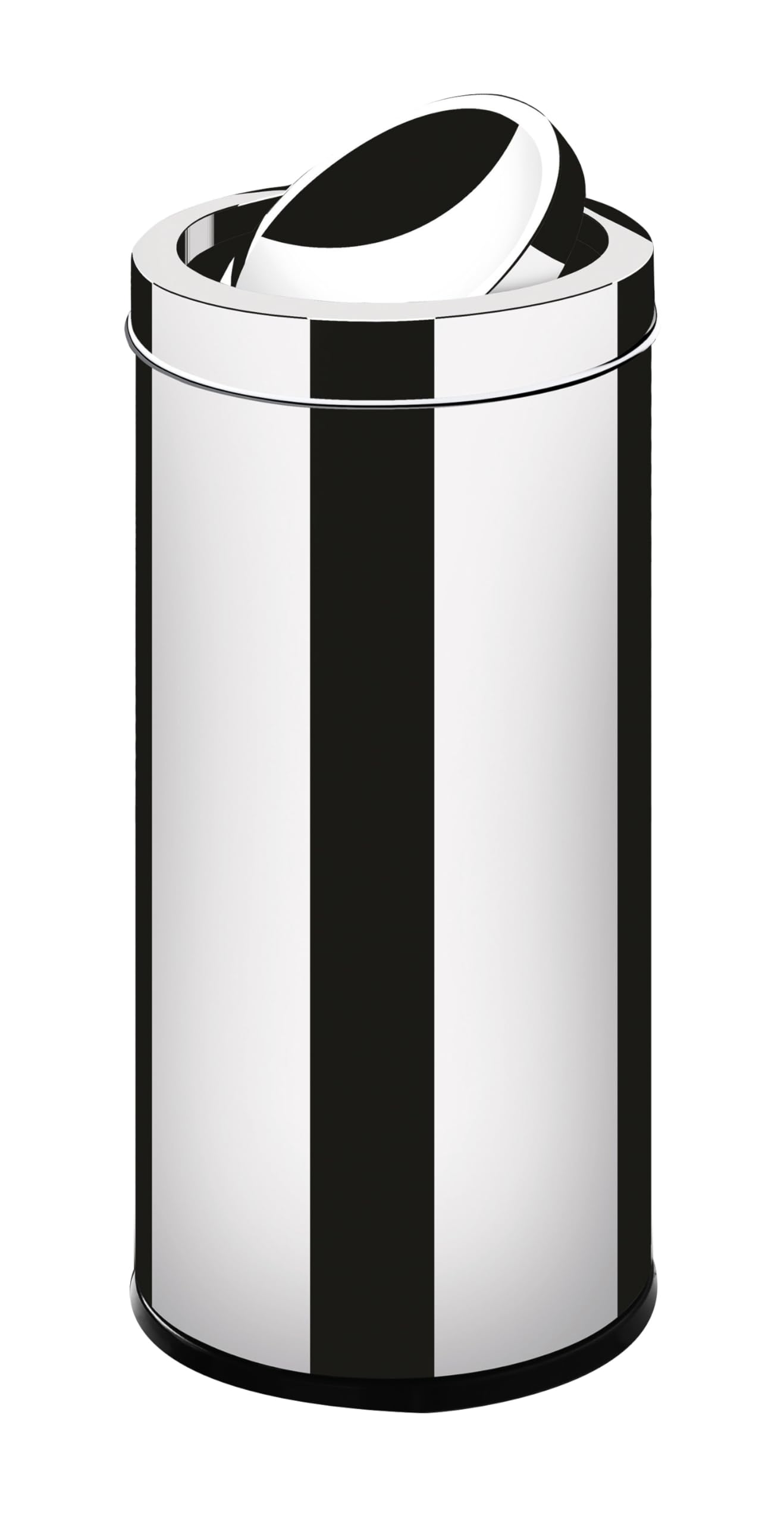 Lixeira de Inox com Tampa Basculante 16 Litros Martinazzo, Cromado