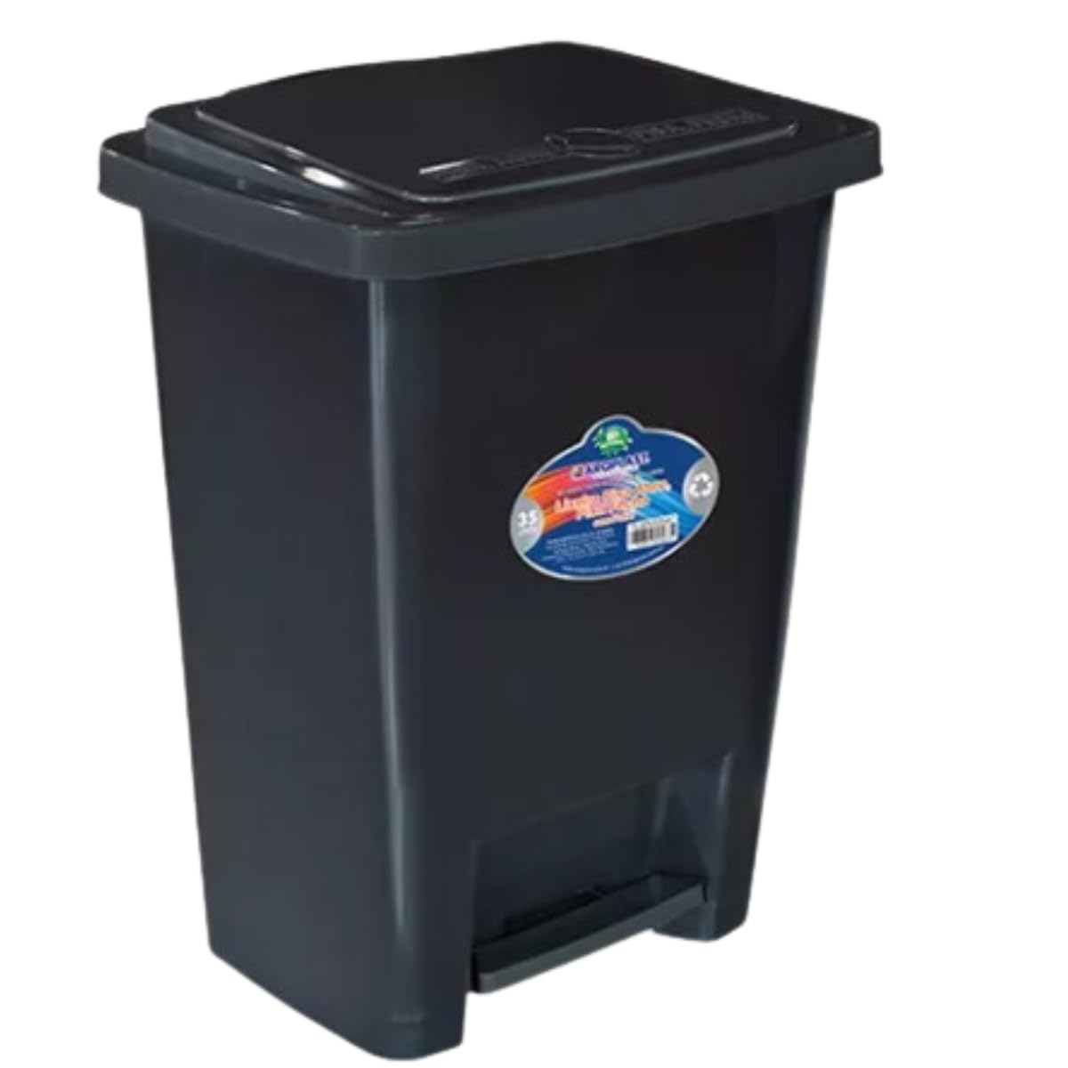 LIXEIRA C/PEDAL 35L PISA ABRE PISA FECHA PRETO