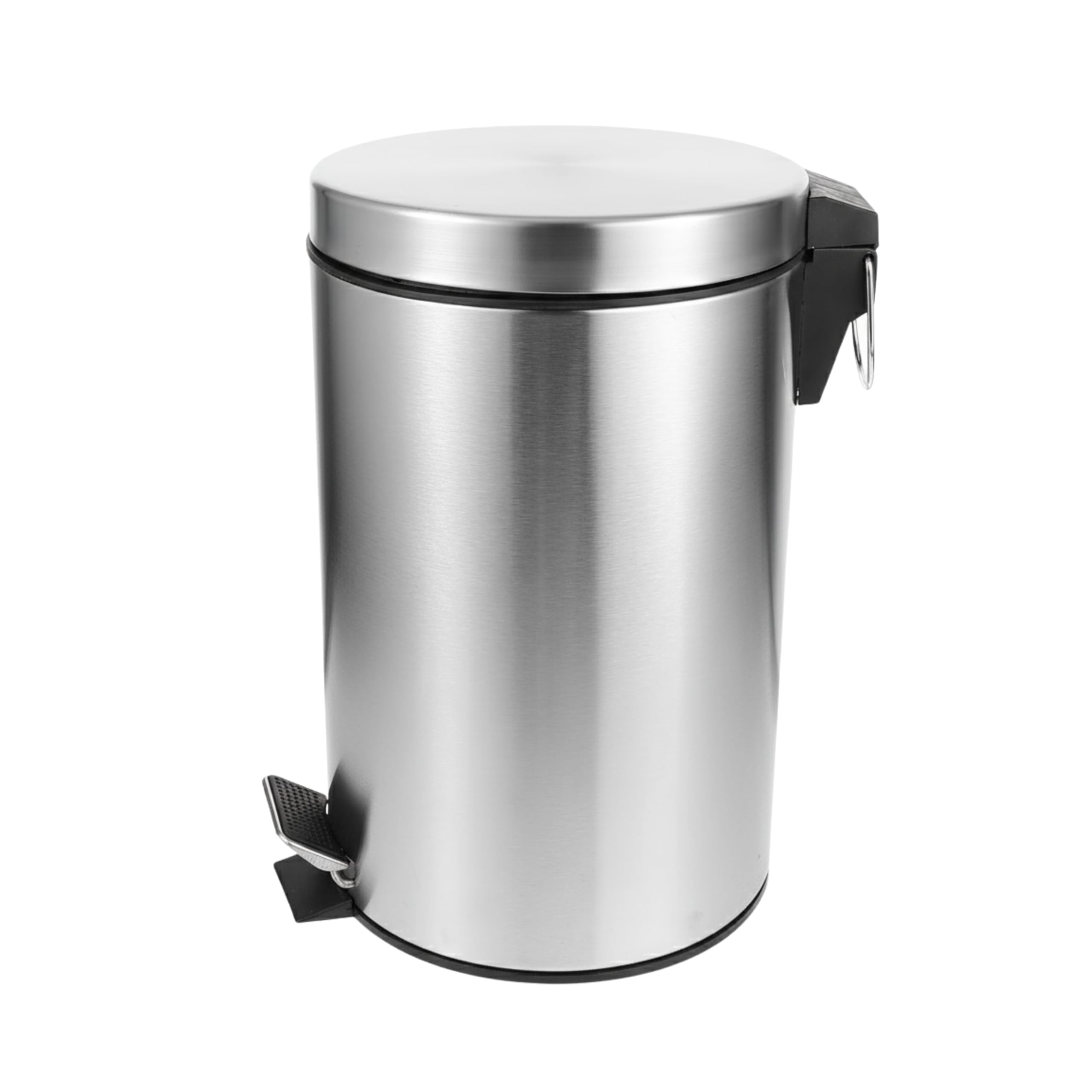 Lixeira Inox 12 Litros com Pedal. Fechamento Suave e Silencioso. Balde Interno Removível.