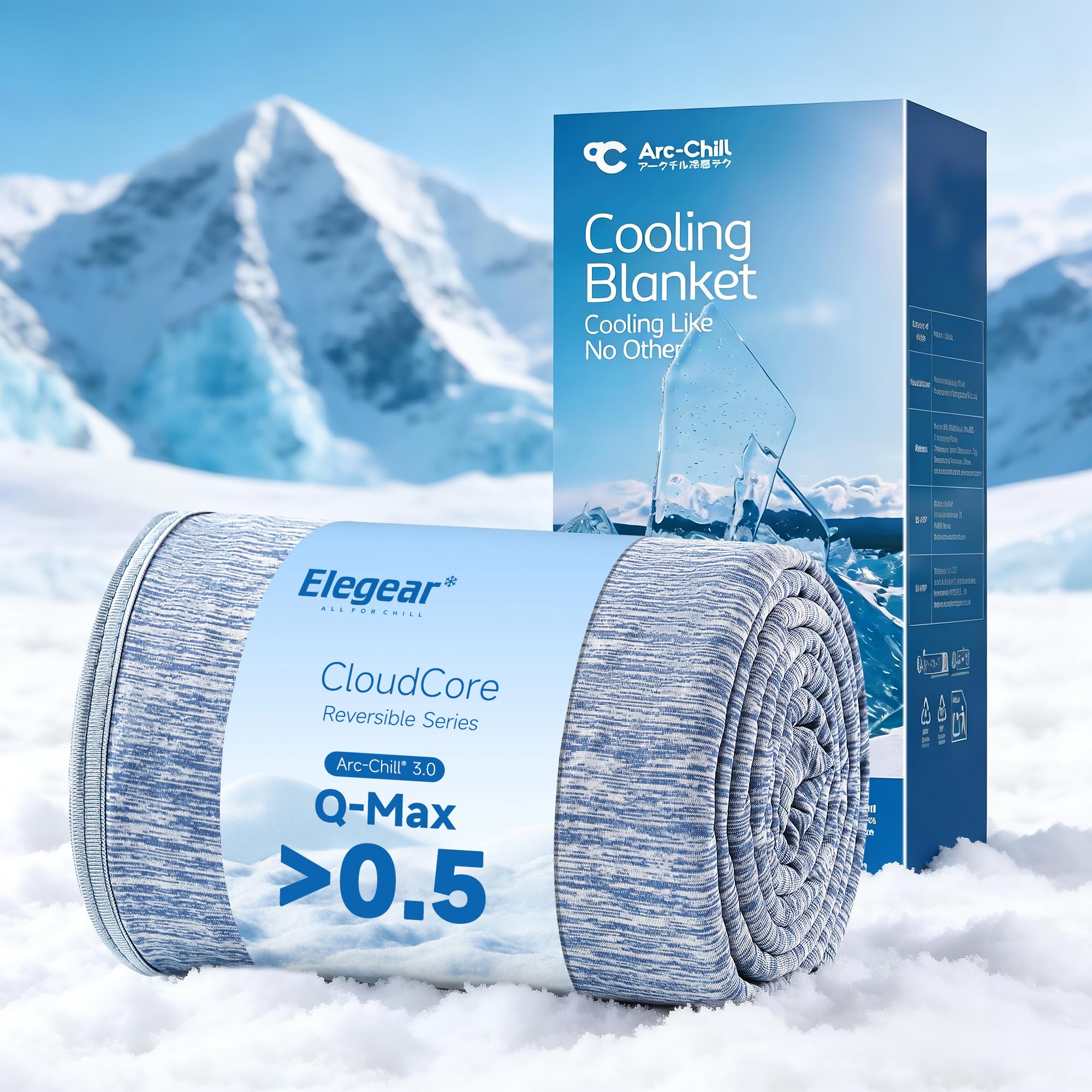Elegear Manta Refrescante para Cama, Tecido Arc-Chill 3.0 que Ajuda a Dissipar o Calor