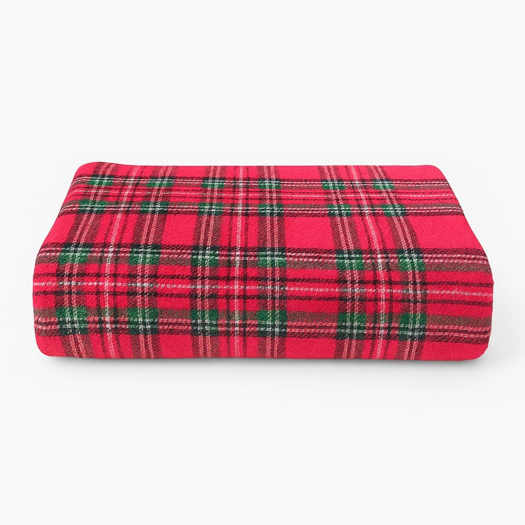 Coberta Manta Soft Casal Microfibra Anti Alérgico Xadrez - 200 * 180cm, Ideal para Cama e