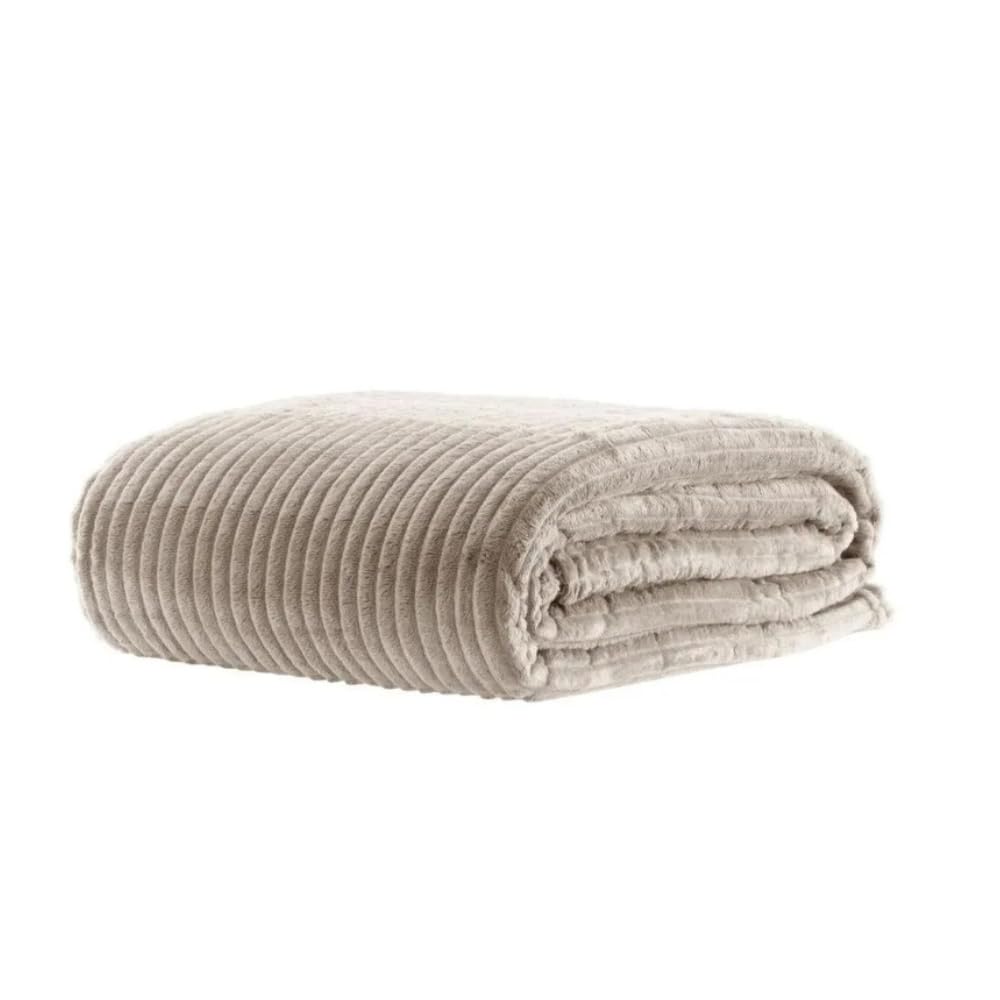Cobertor King Size Canelado em Microfibra Alta Gramatura Antialérgico para Cama Casal