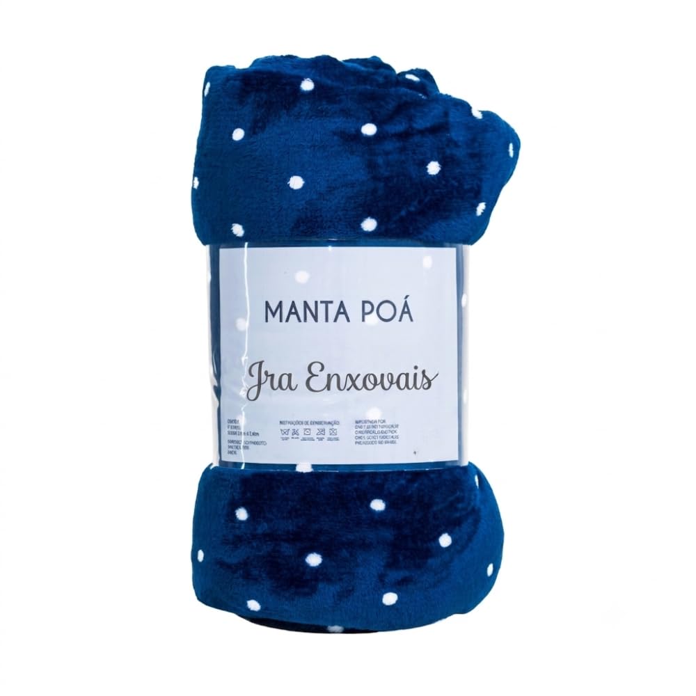 Cobertor Casal Manta Poá Flanel Microfibra Toque Macio Jra Enxovais | Manta Casal Poá