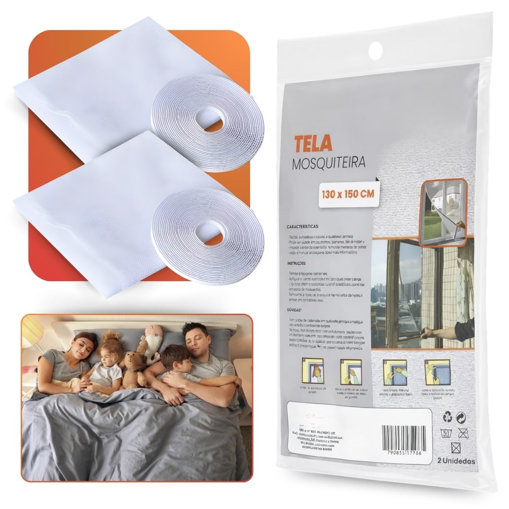 Tela Mosquiteiro Mosquiteira Anti Mosquito Janela Kit Porta Inseto Ajustável Proteção