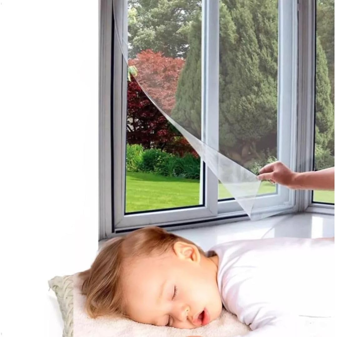 【Kit 2 Tela Mosquiteiro para Porta e Janela 130x150cm com Velcro】 Tela Anti Insetos Anti