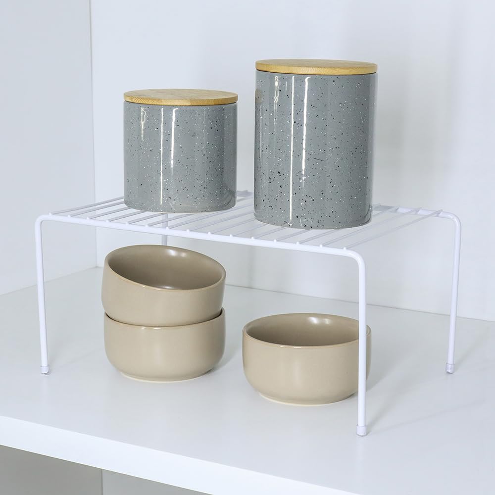 Organizador de Armário Cozinha Aramado Prateleira 32cm Branco Plana Store