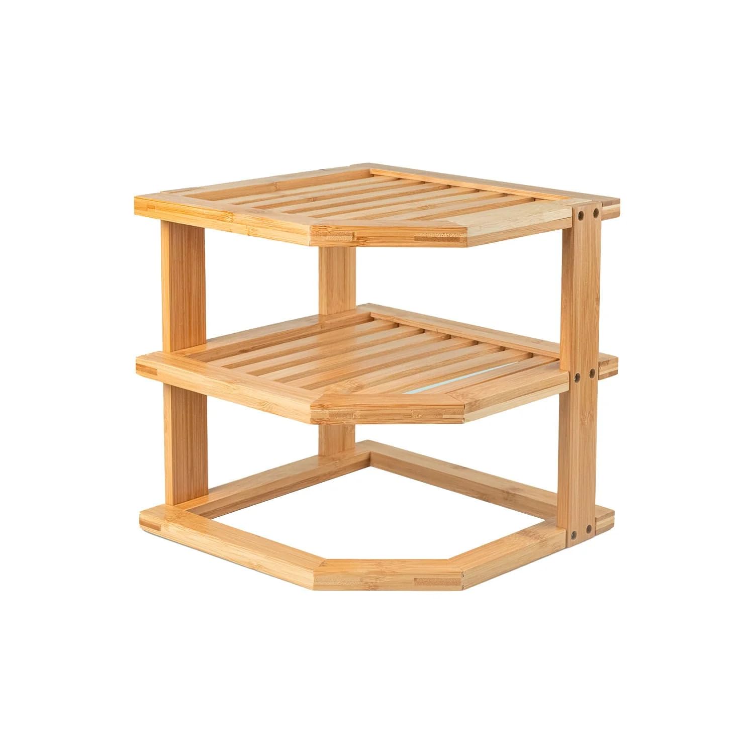 Ou Prateleira Organizadora Tripla em Bambu Linha Keep