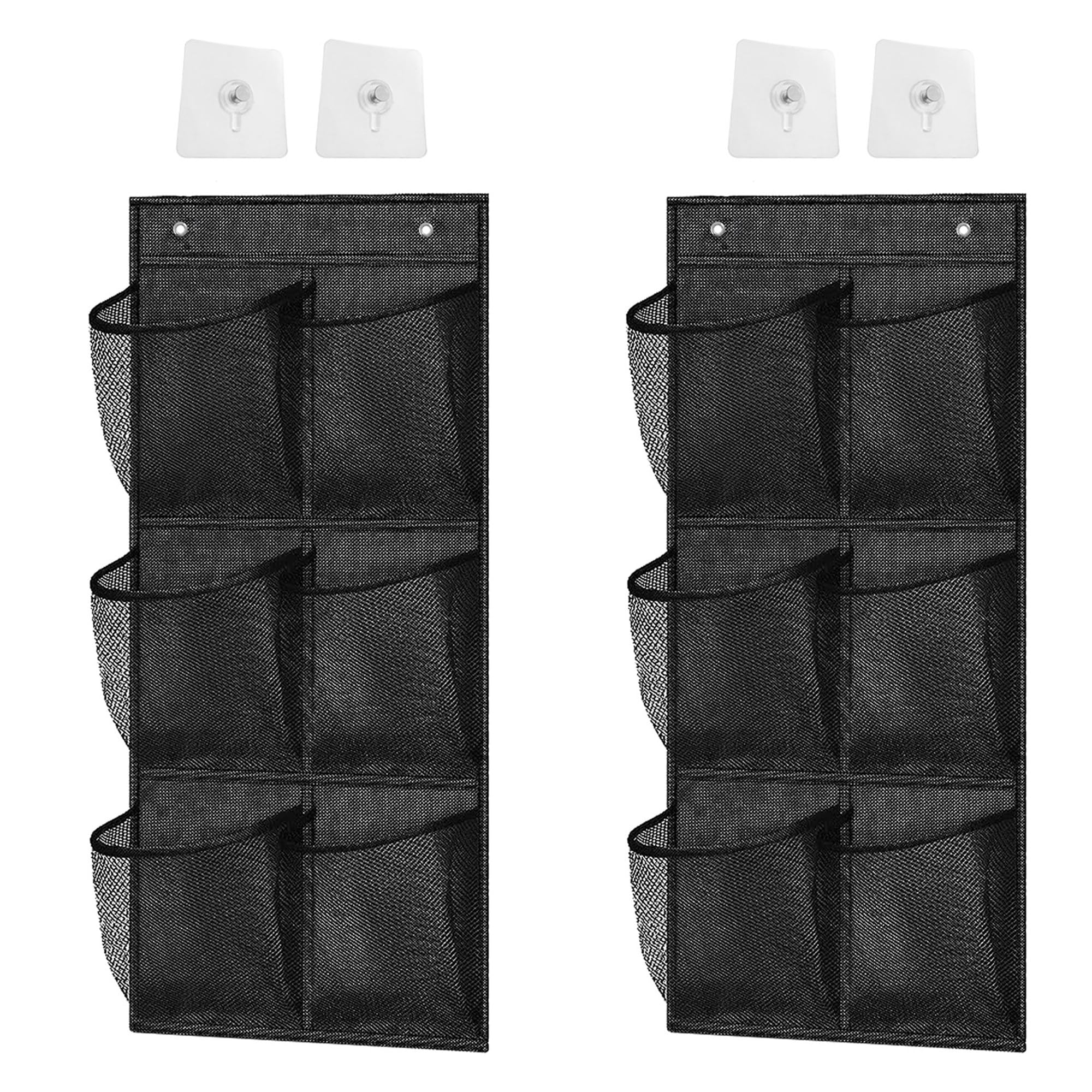 2 organizadores de sapatos sobre a porta, organizador de malha para pendurar, sapateira,