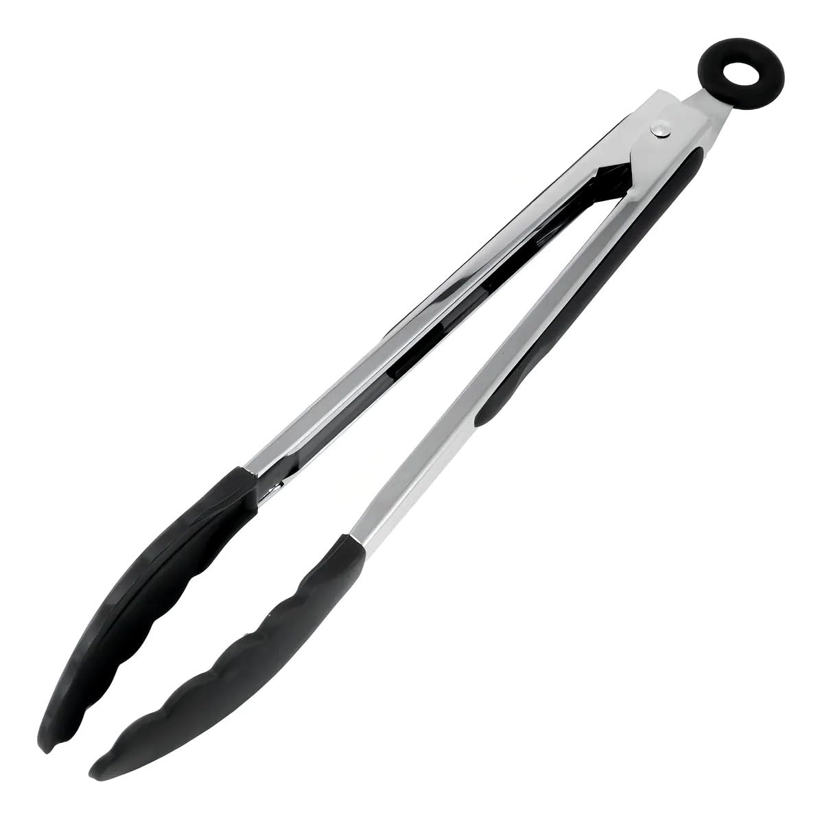 Pegador Culinário Inox com Silicone e Trava 25 cm | Cabo Antiderrapante, Pontas em