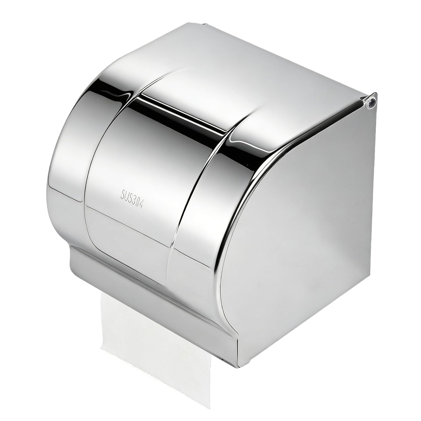 Cyrank Suporte de papel higiênico de aço inoxidável, suporte de papel higiênico para