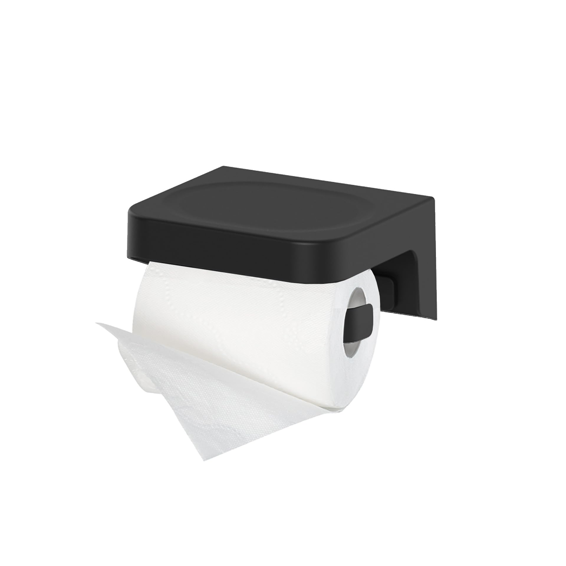 Ou Porta Papel Higiênico de Parede Preto Linha Eleve