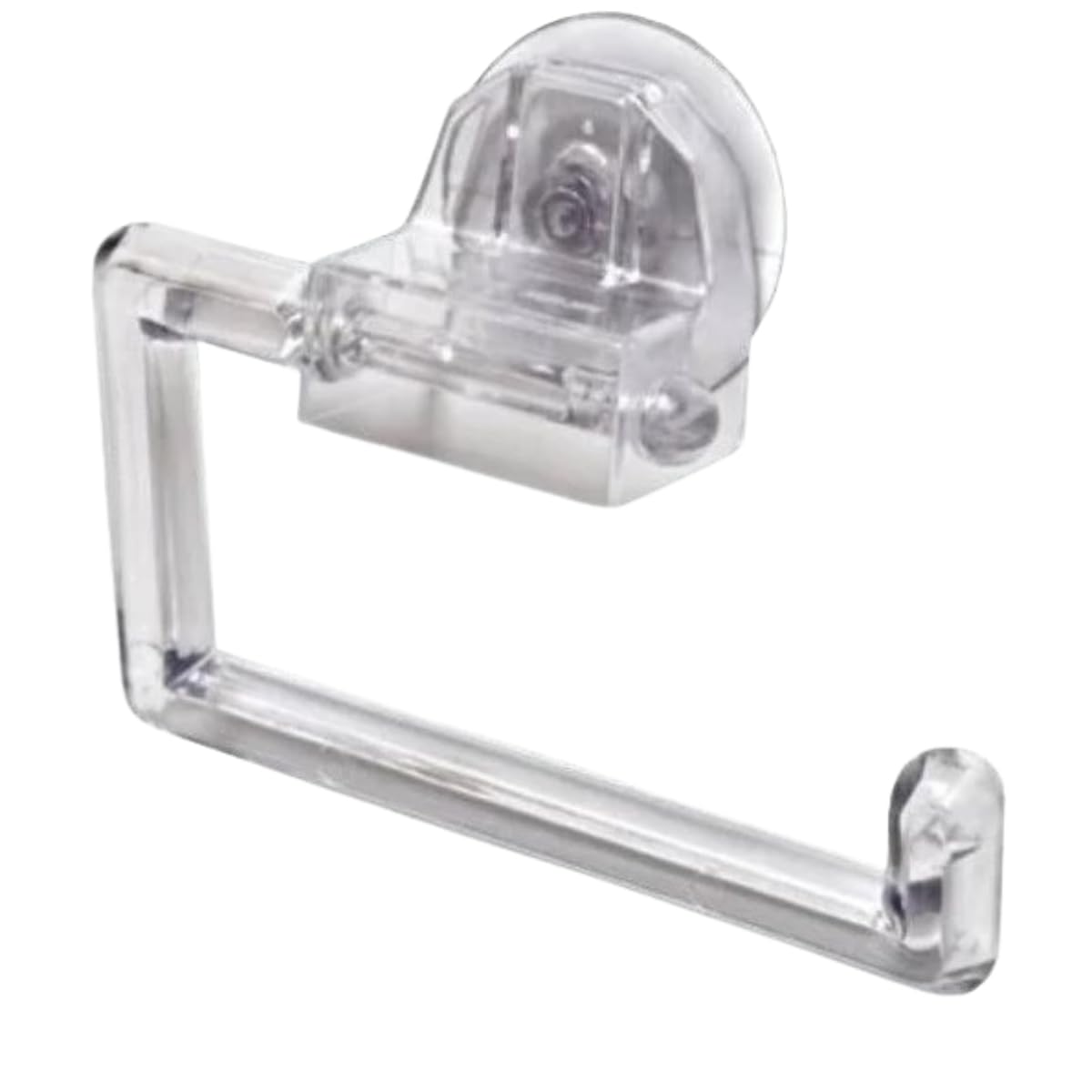 Porta Papel Higiênico com Ventosa para Banheiro, Branco (Cristal)