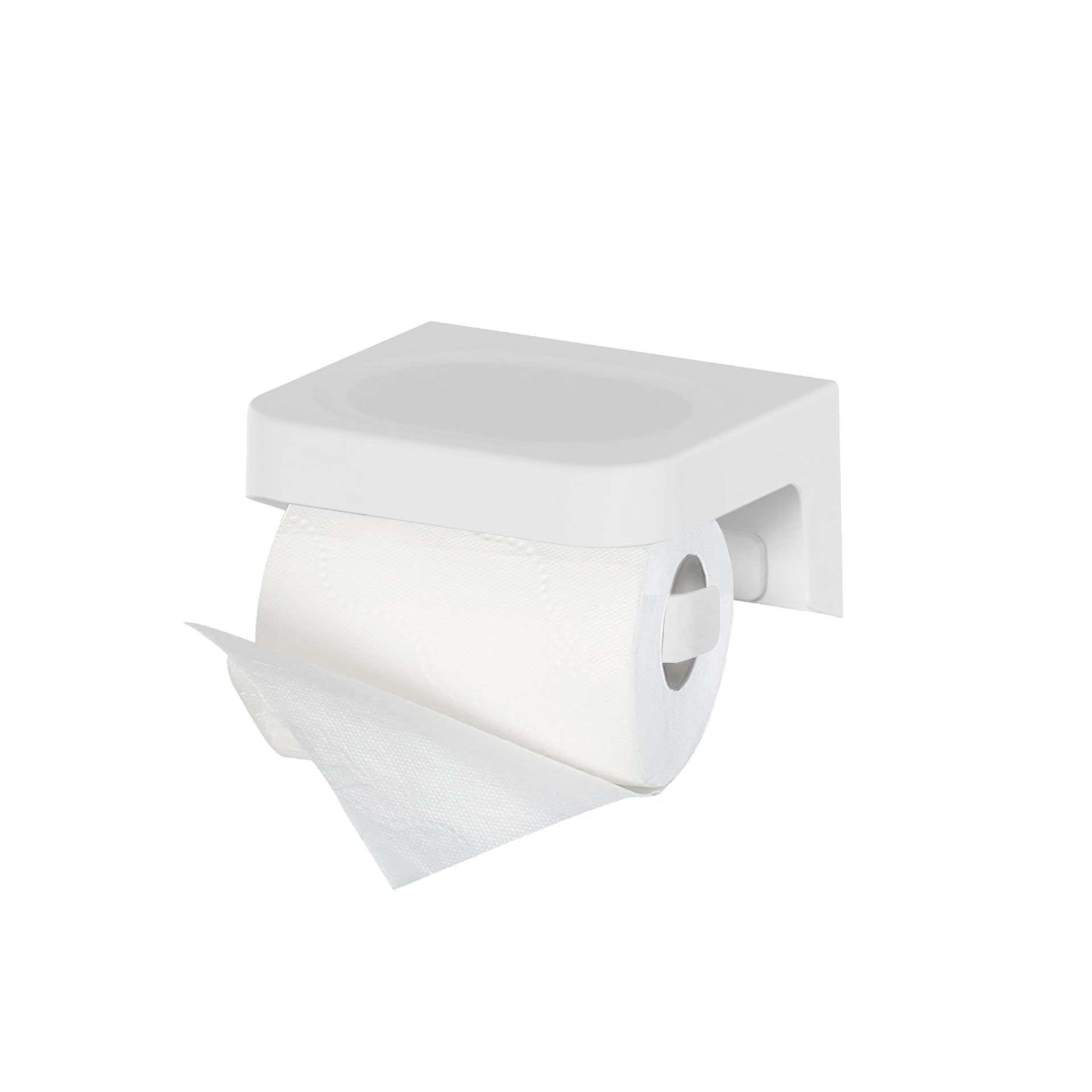 Ou Porta Papel Higiênico de Parede Branco Linha Eleve