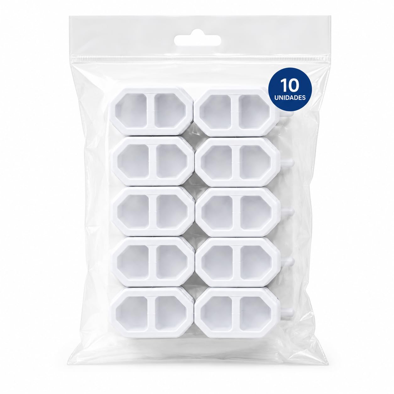 10 Protetor de Tomadas Tapa tomadas Bebê segurança contra choque eletrônico branco