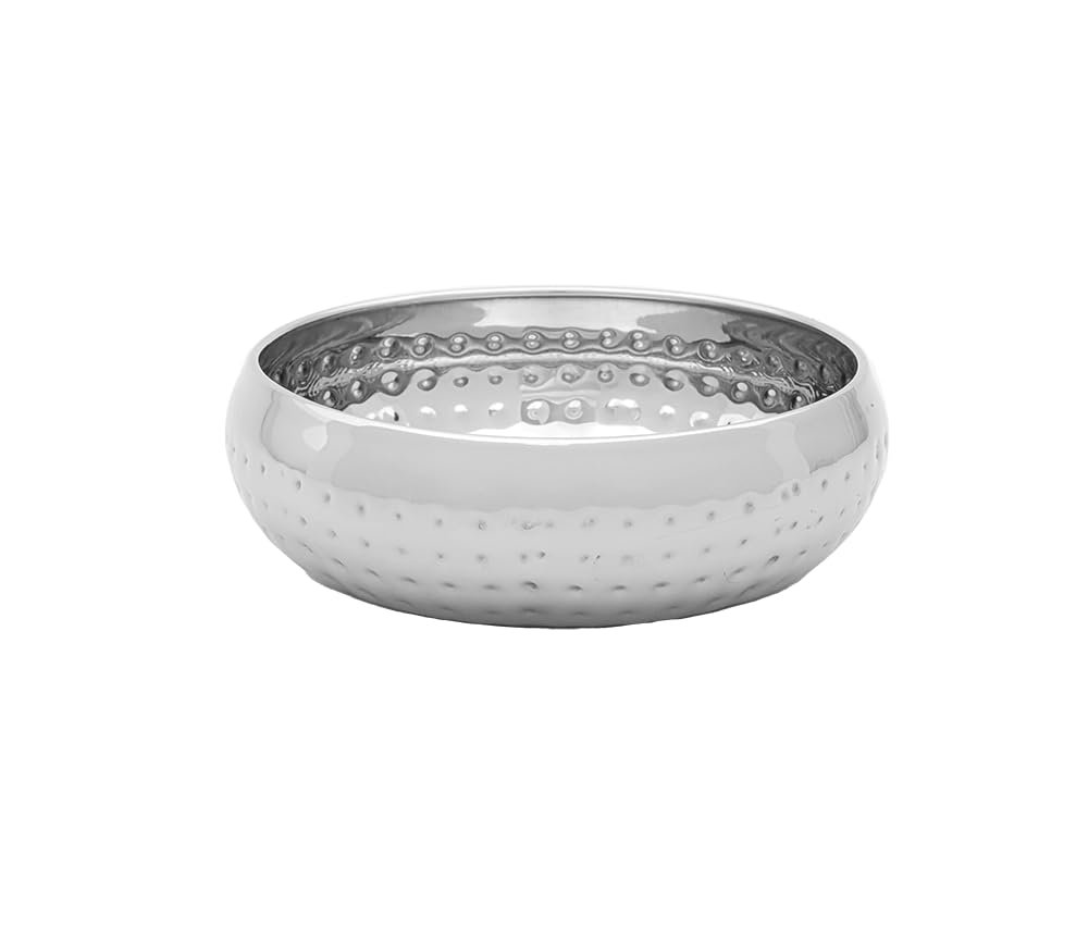 Mimo Style Saladeira Inox Martelado 14cm - Produzido Inteiramente em Aço Inoxidável Com