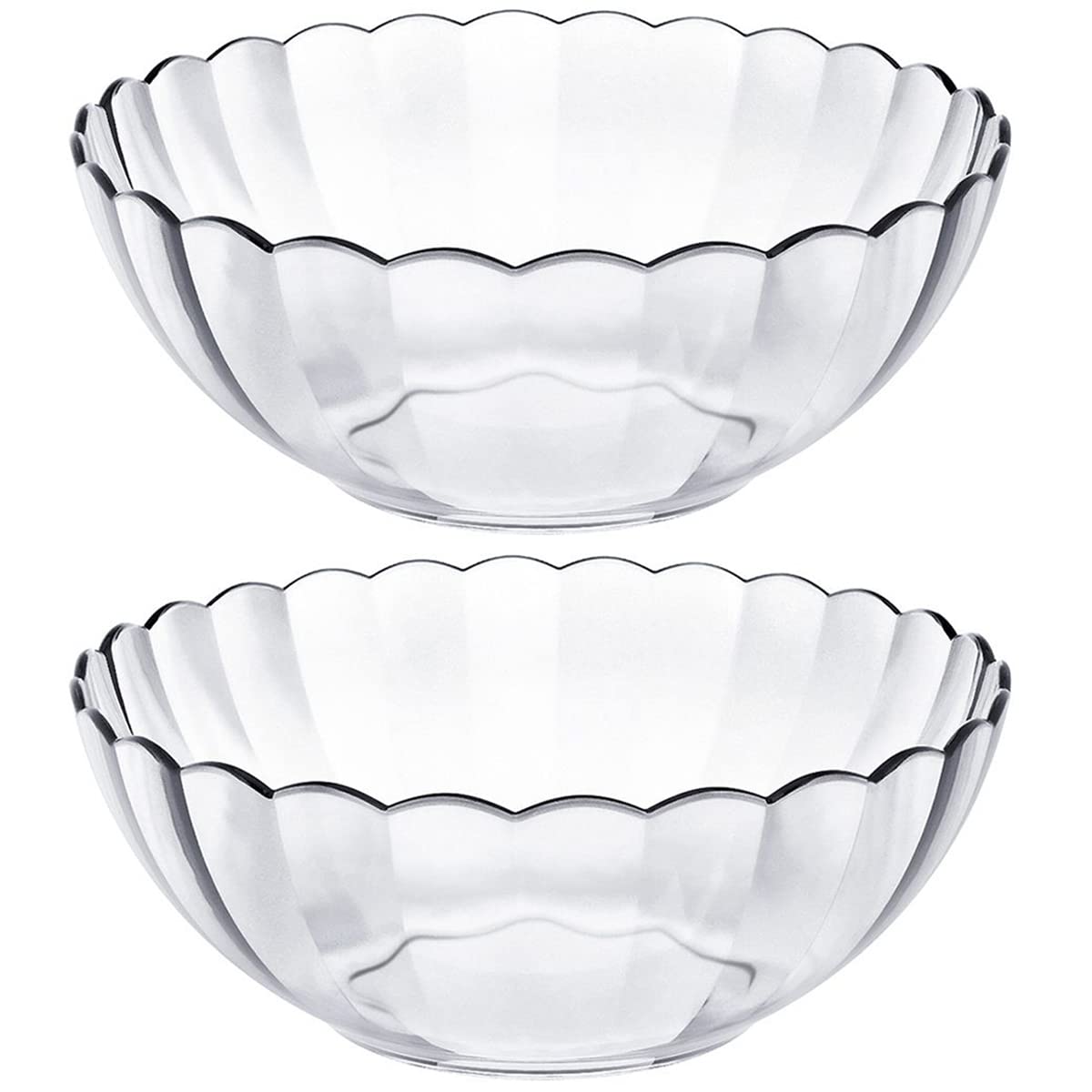 Conjunto 2 Tigelas Saladeiras Redondas 3 Litros Bowls De Vidro Bella Marinex