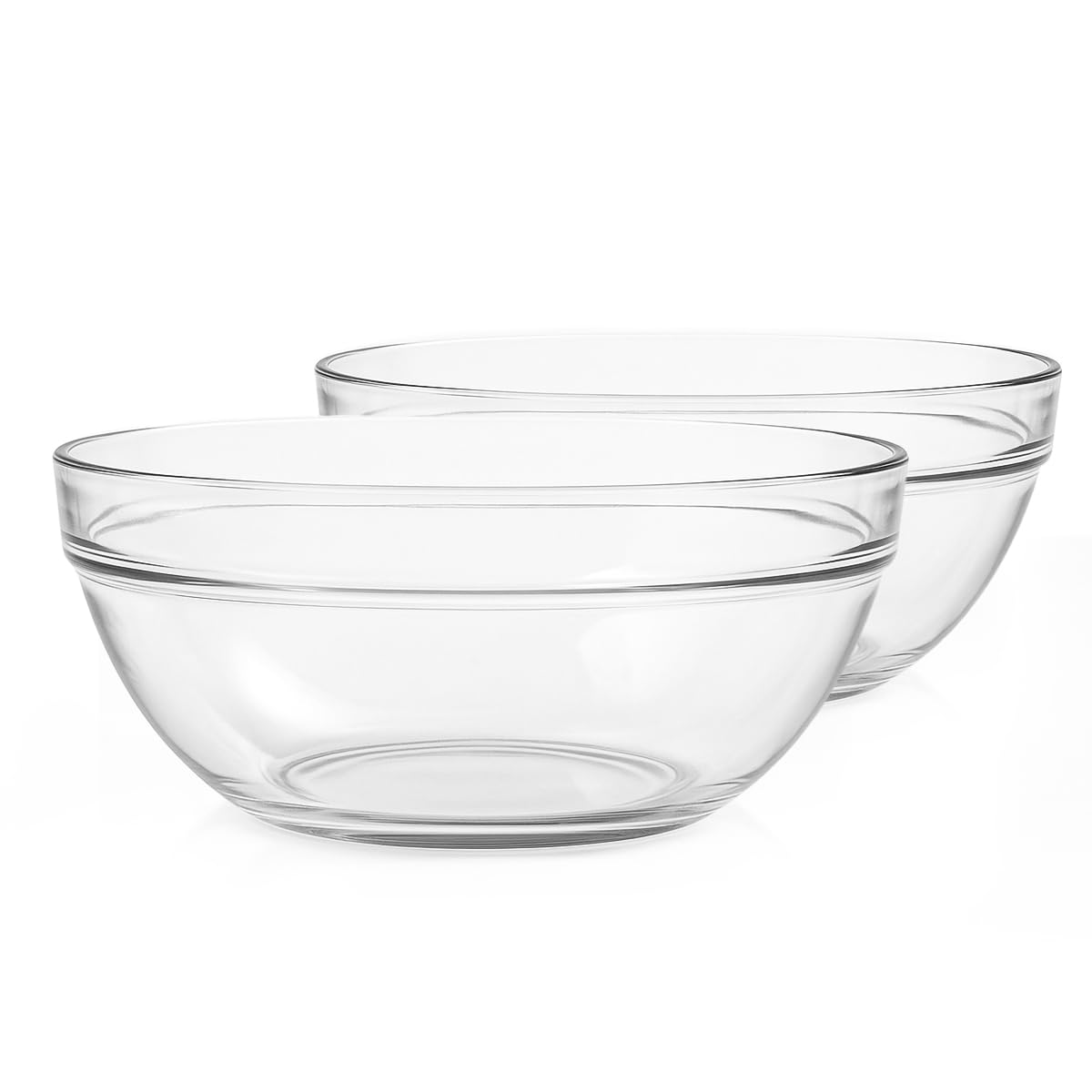 kit 2 potes vidro 2,2 L bowl tigela tropical redonda cozinha servir saladeira sobremesa