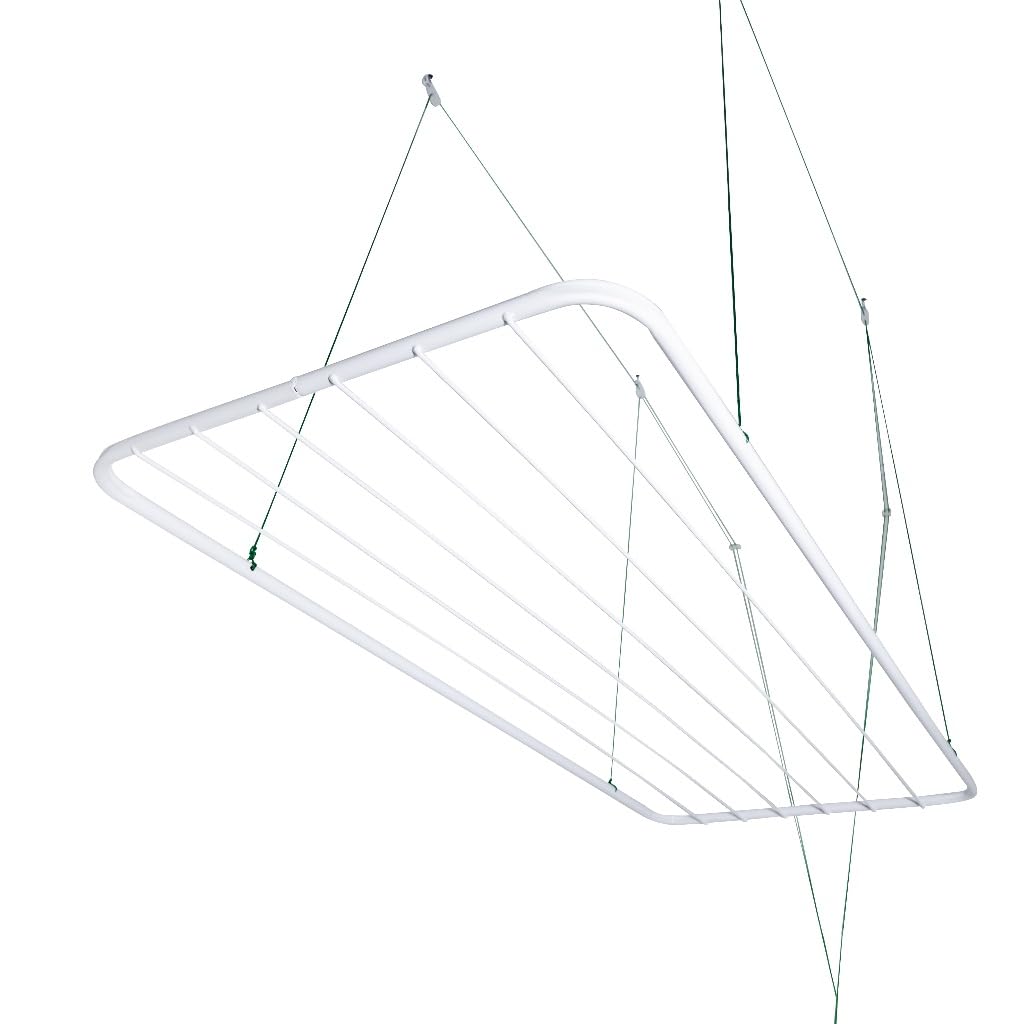 Varal de Teto Aço 90 cm x 56 cm 13kg Resistente-Adequado para lavanderias e secagem de