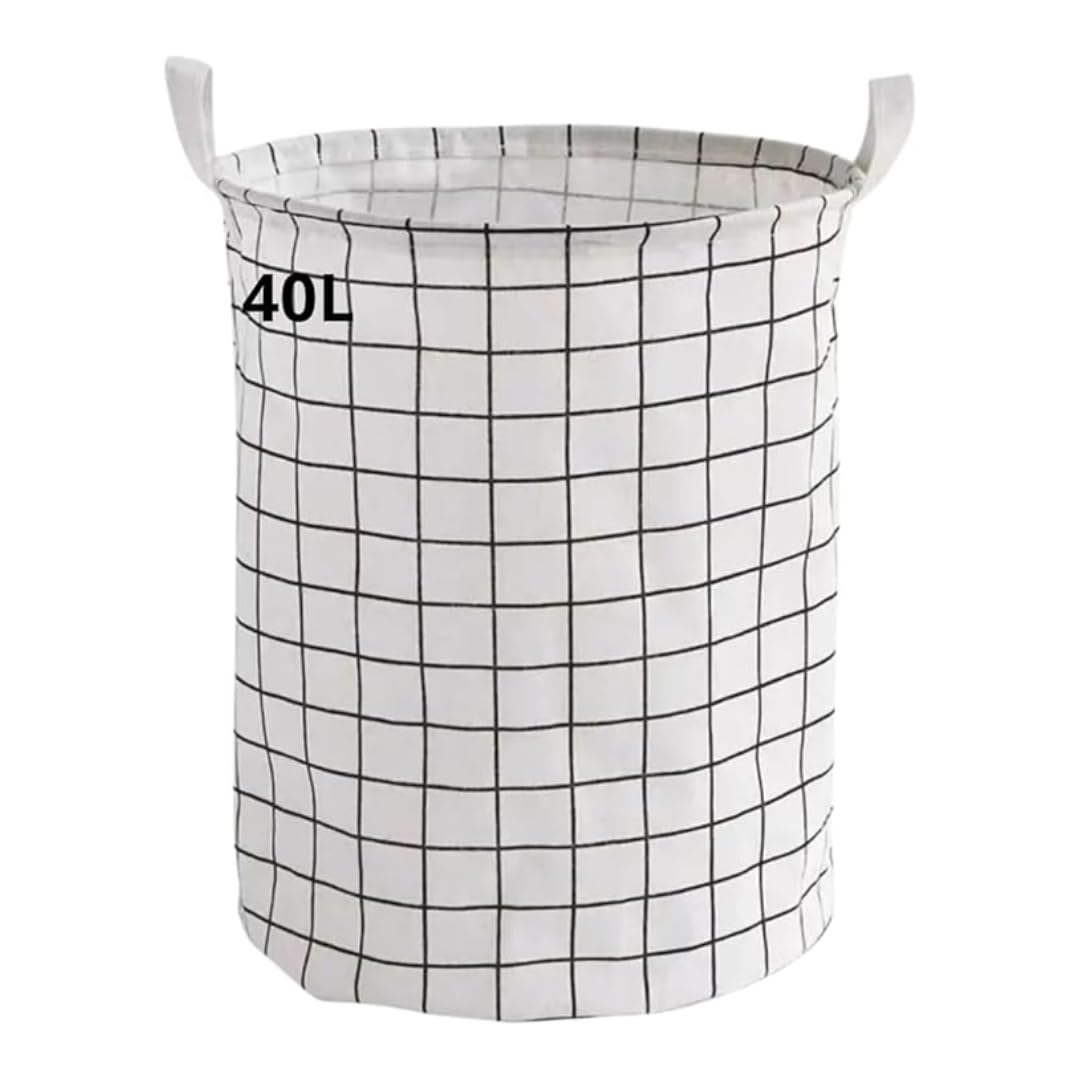 Cesto de Roupa Suja Dobrável 40L Organizador Multiuso Lavanderia Banheiro Quarto Cesto de