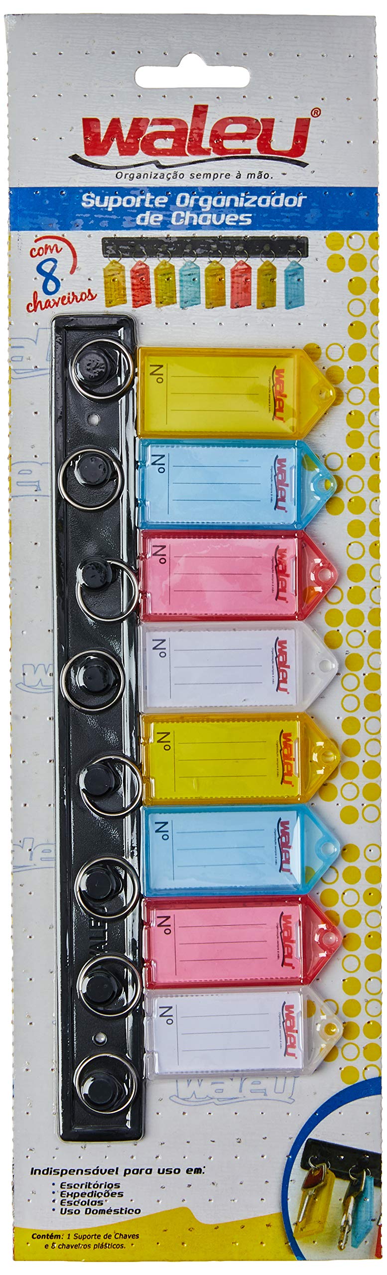 Organizador De Chaves C/8Un 10180001 Waleu