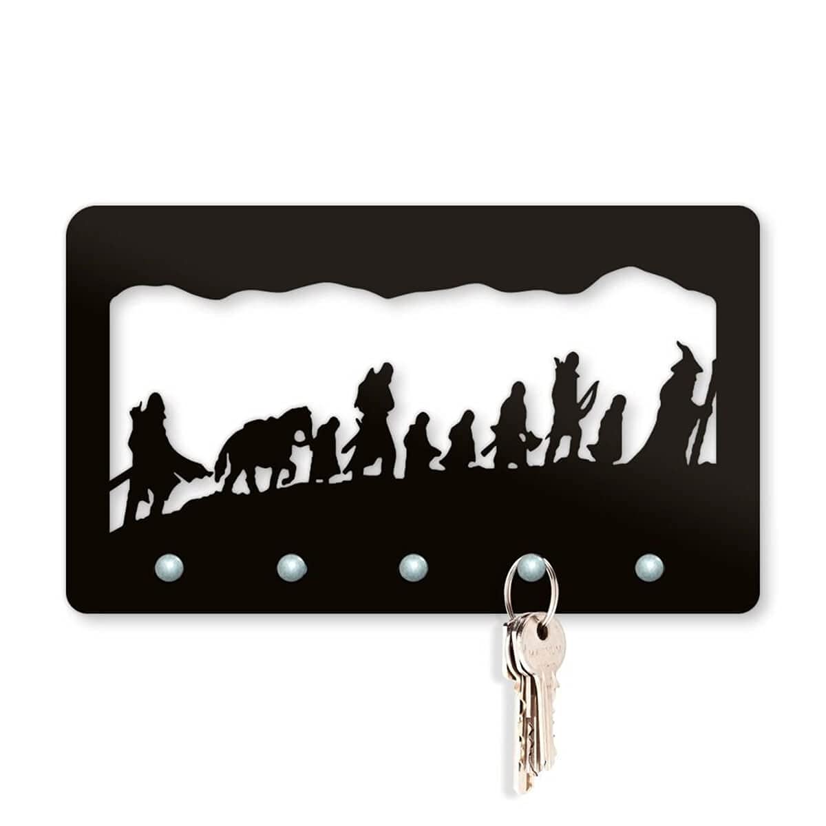 Beek Geek's Stuff Porta Chaves Jornada Terra Média, decoração Geek, tamanho 21x12cm, cor